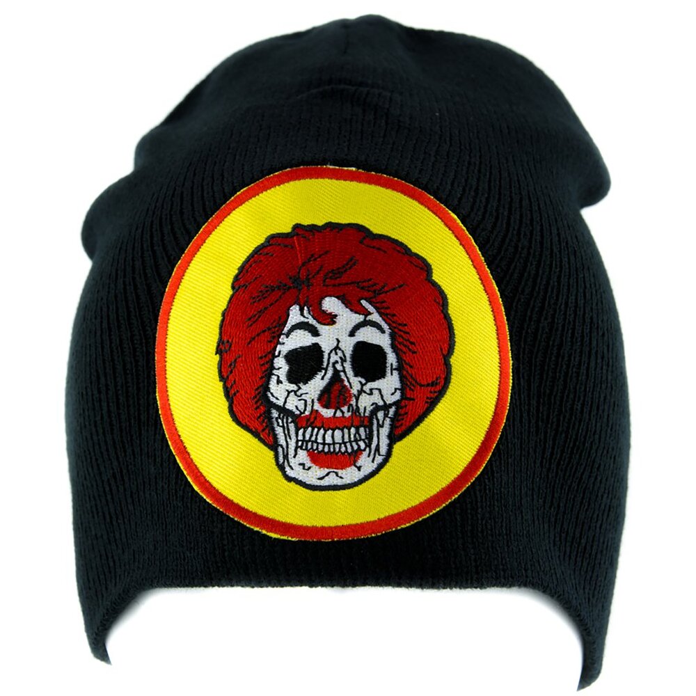 Evil Zombie Ronald Mc Donald's Beanie Knit Cap Hat Evil Horror Pop Culture Dead